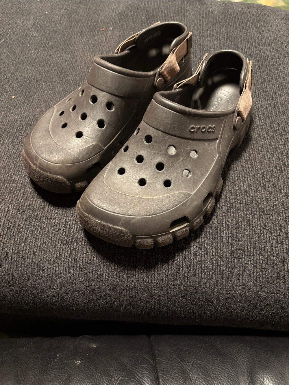 CROCS Kids Brown Vented Clog with Heel Strap